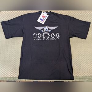 DEADSTOCK Logo Athletic Tampa Bay Lightning NHL 90s T-shirt Size Lg Made in USA